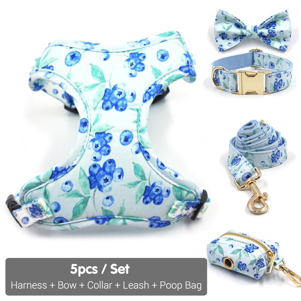 Load image into Gallery viewer, Blueberry Dreamz - Harness, Leash, Poop Bag Holder and Collar
