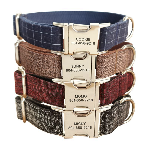 Load image into Gallery viewer, Tweed - Personalised Collar