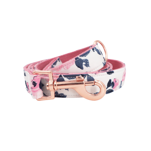 Load image into Gallery viewer, Floral Blush - 2 Piece Set - Leash & Personalised Collar