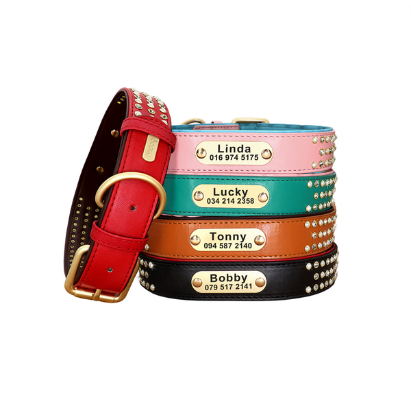 Load image into Gallery viewer, Diamonds and Pearls - Personalised Collar