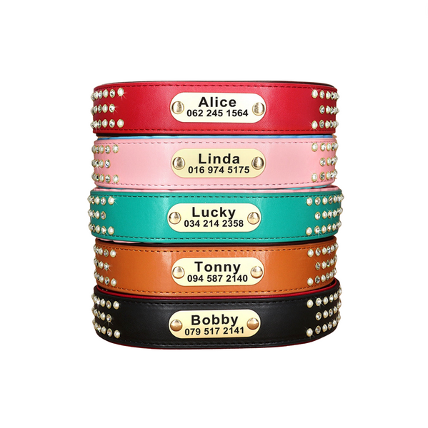 Load image into Gallery viewer, Diamonds and Pearls - Personalised Collar