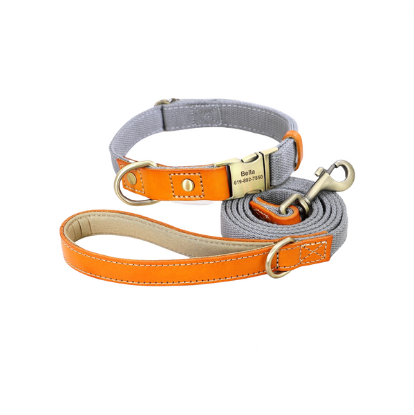 Load image into Gallery viewer, King Inspector - 2 Piece Set - Leash & Personalised Collar