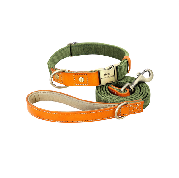 Load image into Gallery viewer, King Inspector - 2 Piece Set - Leash & Personalised Collar