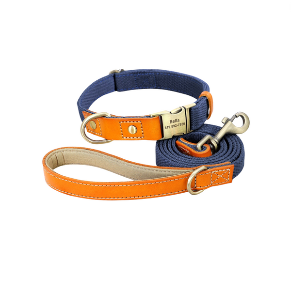Load image into Gallery viewer, King Inspector - 2 Piece Set - Leash & Personalised Collar