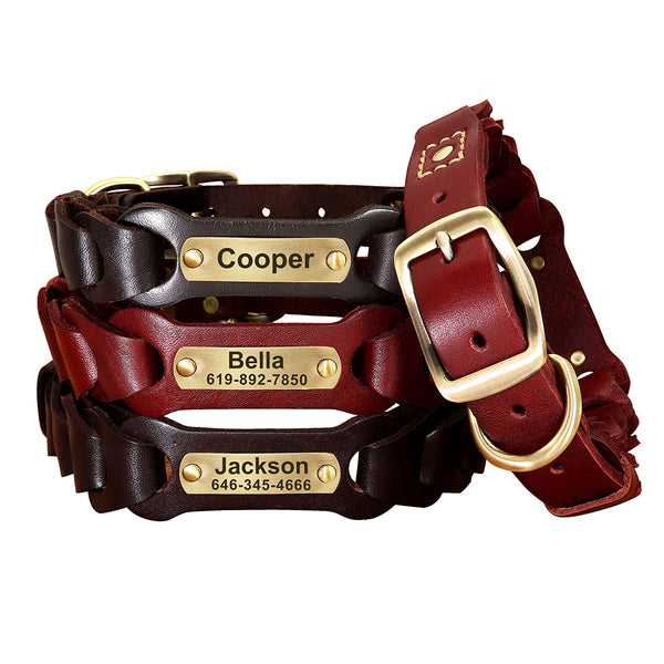 Load image into Gallery viewer, Leather Link - Personalised Collar