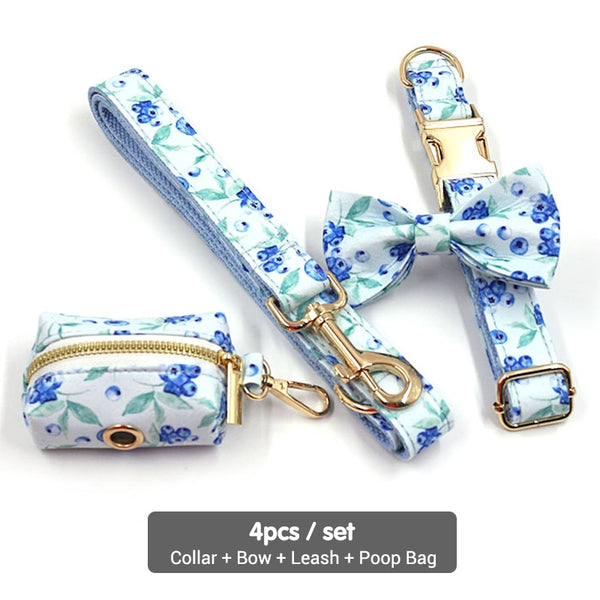 Load image into Gallery viewer, Blueberry Dreamz - Harness, Leash, Poop Bag Holder and Collar