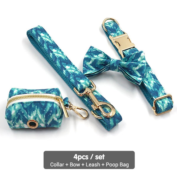 Load image into Gallery viewer, Sea Glass Sets - Harness, Leash, Poop Bag Holder and Collar