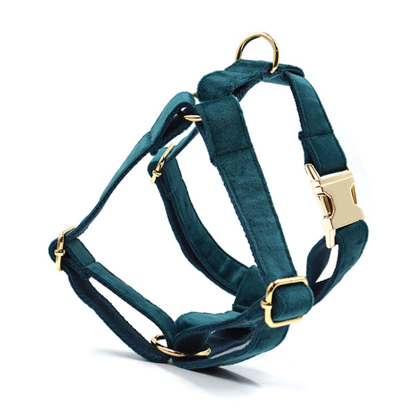 Load image into Gallery viewer, Luxury Velvet Crush Emerald - Personalised Harness