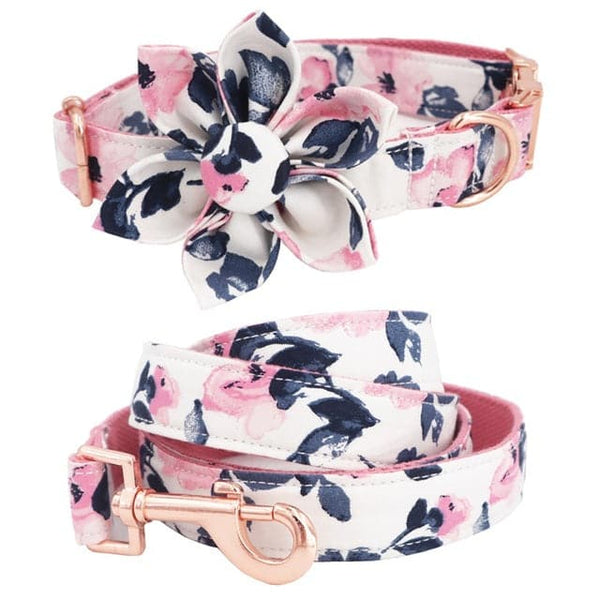 Load image into Gallery viewer, Floral Blush - 2 Piece Set - Leash & Personalised Collar