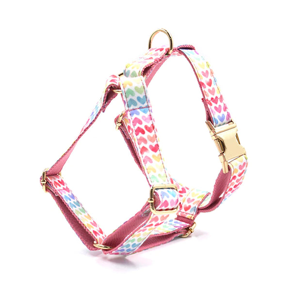 Load image into Gallery viewer, Watercolour Love Pink - Personalised Harness