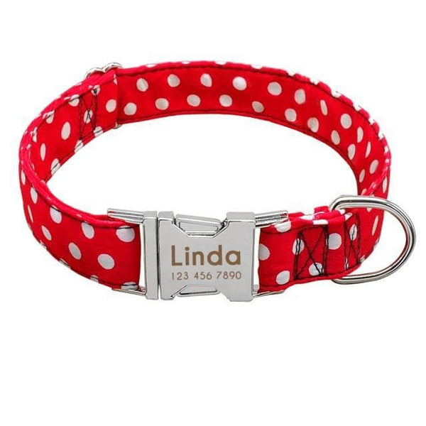 Load image into Gallery viewer, personalised pet collar with engraving with dots