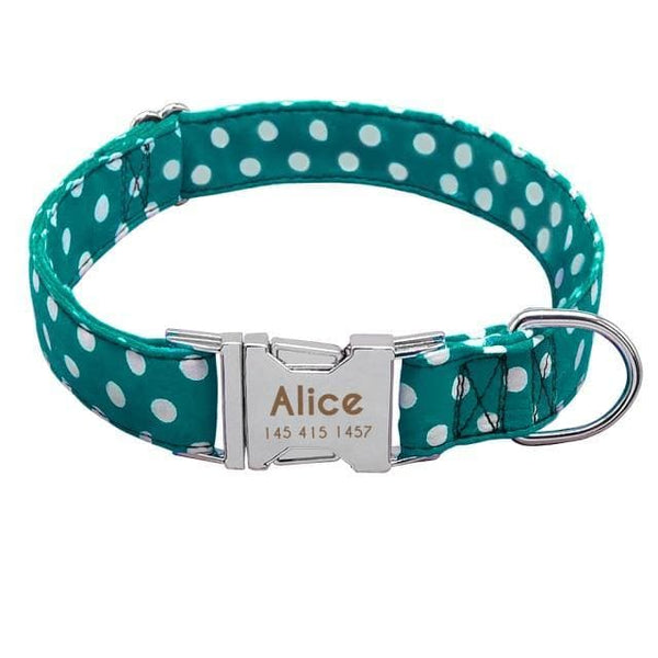 Load image into Gallery viewer, personalised pet collar with engraving with dots