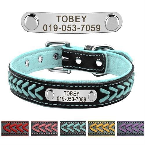 Load image into Gallery viewer, Personalised pet collars aqua