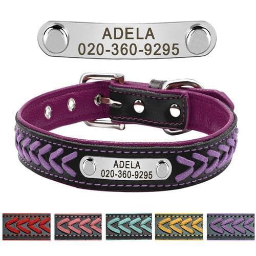 Load image into Gallery viewer, Personalised pet collars purple