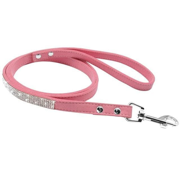 Load image into Gallery viewer, Rhinestone sparkly dog leash pink