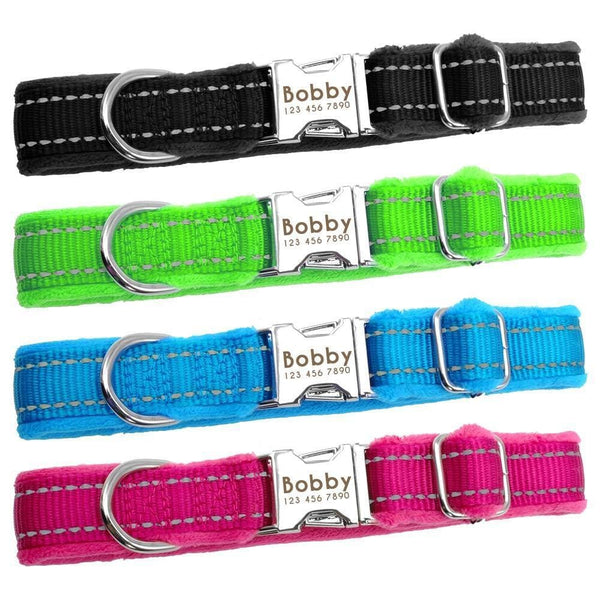 Load image into Gallery viewer, Personalised dog collar with engraving and matching leash set