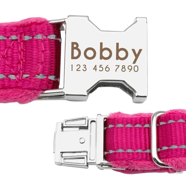 Load image into Gallery viewer, Personalised dog collar with engraving and matching leash set
