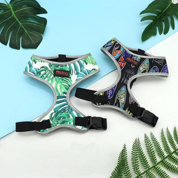 Load image into Gallery viewer, Malibu style dog harness with reflective detail