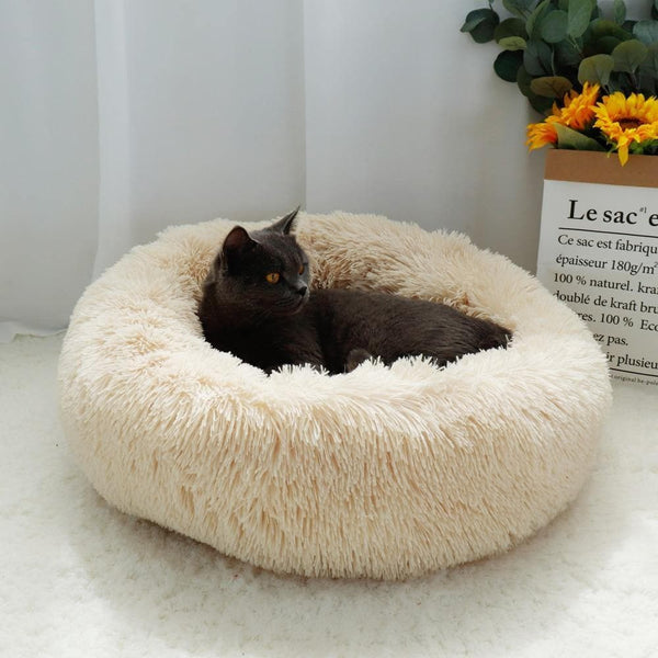 Load image into Gallery viewer, plush fluffy cat pet dog bed