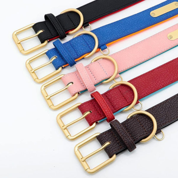 Load image into Gallery viewer, leather personalised dog collar engraved