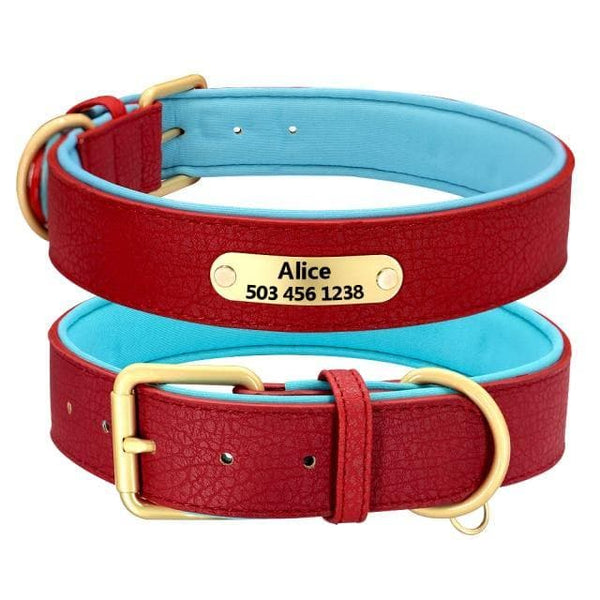 Load image into Gallery viewer, leather personalised dog collar engraved