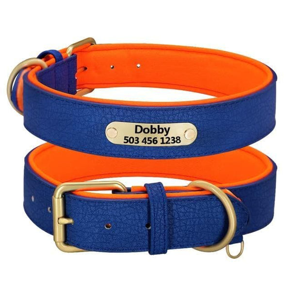 Load image into Gallery viewer, leather personalised dog collar engraved