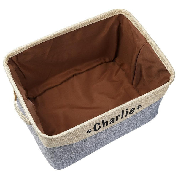 Load image into Gallery viewer, Personalised pet storage box grey
