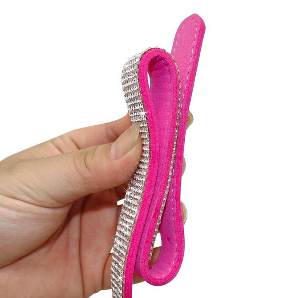 Load image into Gallery viewer, Rhinestone sparkly dog collar and leash set