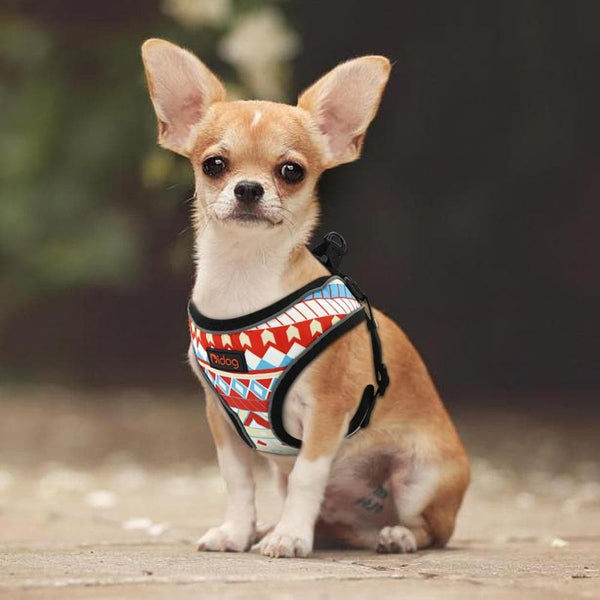 Load image into Gallery viewer, Geometric adjustable pet harness dog wearing