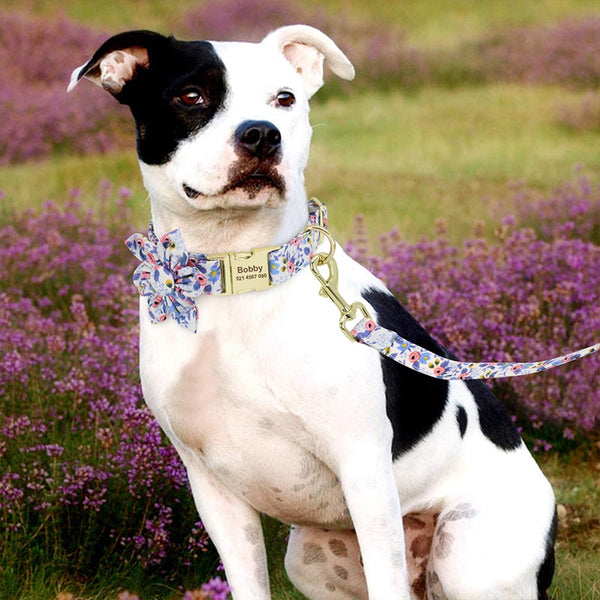 Load image into Gallery viewer, Floral Dream Flower - 2 Piece Set - Leash & Personalised Collar