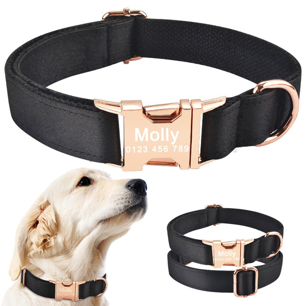 Load image into Gallery viewer, Black Rose - 2 Piece Set - Leash & Personalised Collar