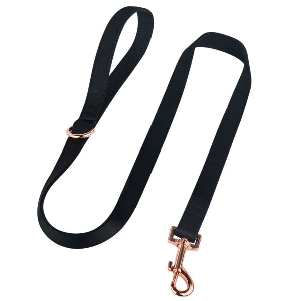 Load image into Gallery viewer, Black Rose - 2 Piece Set - Leash & Personalised Collar