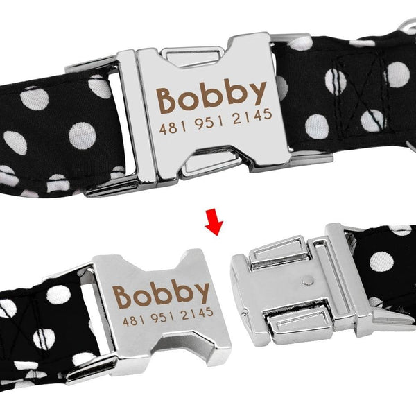 Load image into Gallery viewer, personalised pet collar with engraving with dots