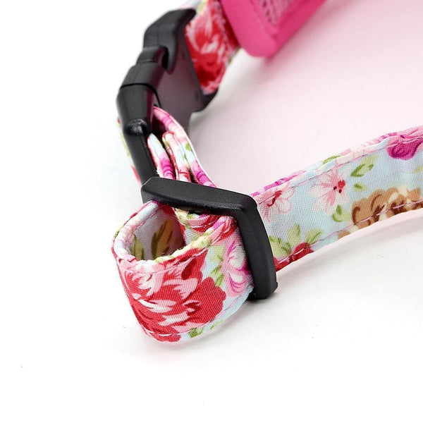 Load image into Gallery viewer, floral dog harness and matching leash set