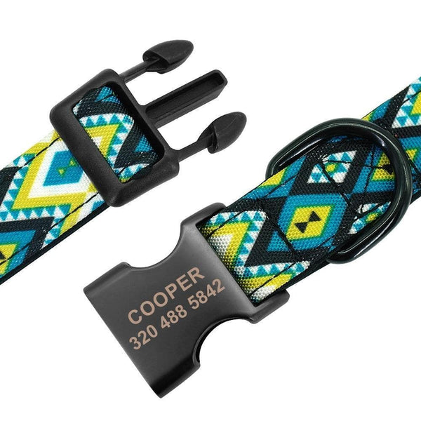 Load image into Gallery viewer, personalised dog collar and leash set engraved with name and phone number