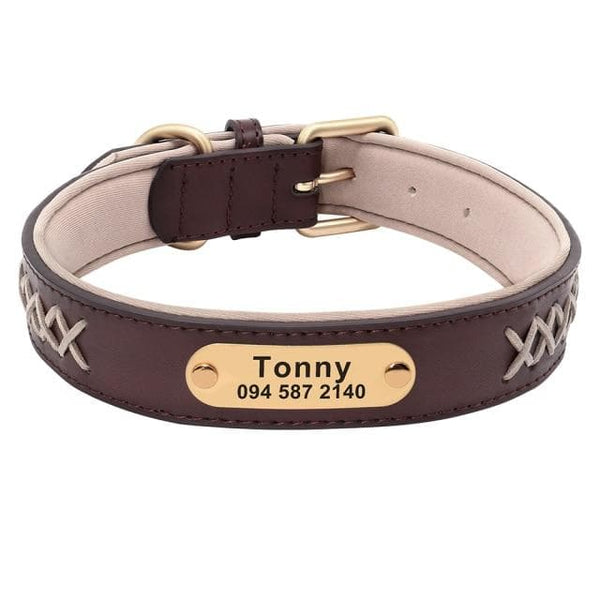 Load image into Gallery viewer, Colour Plait Gold Wide - Personalised Collar