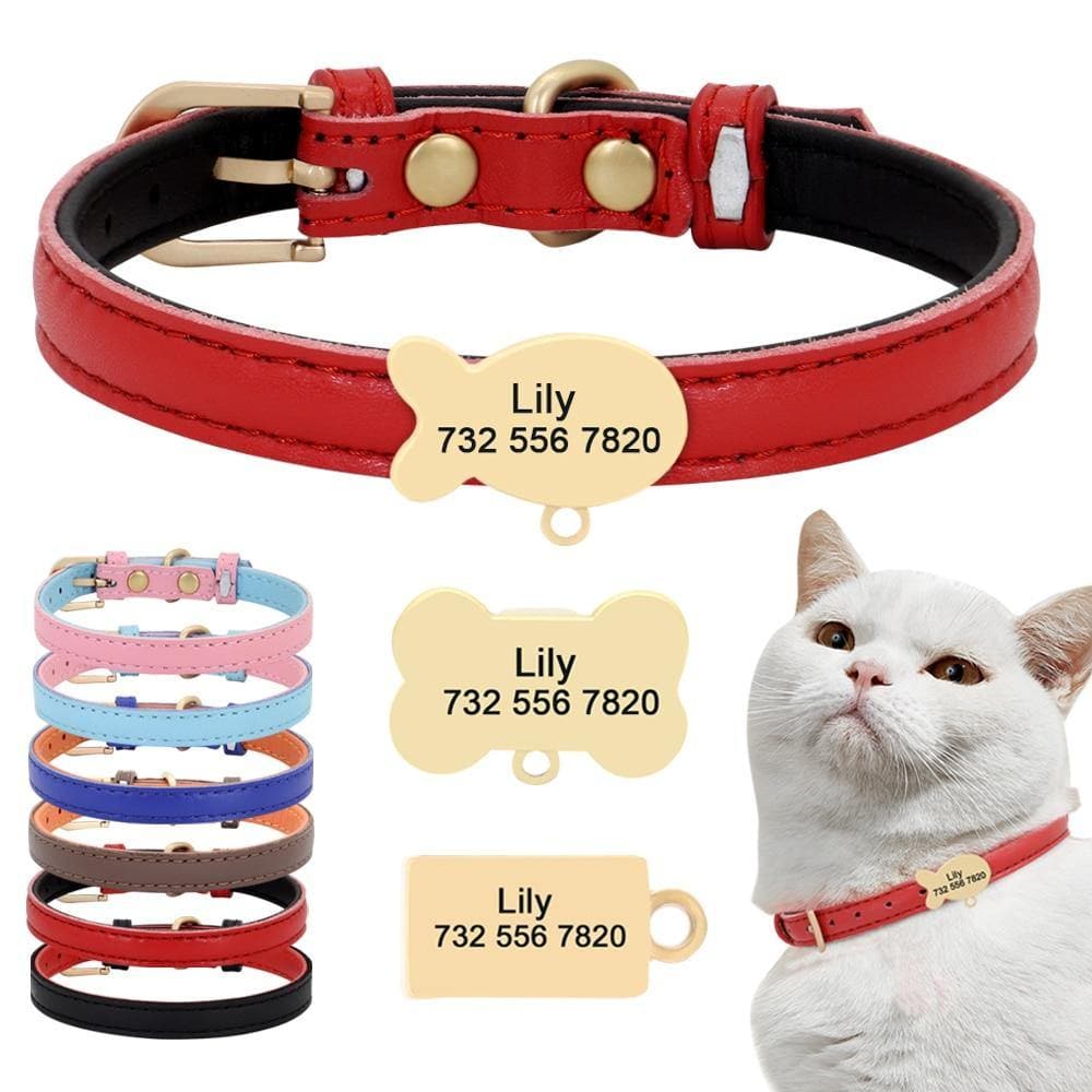 QR Code Cat Collar With Reflective Breakaway Safety - 2 Pack Pet ID Tag & Bell Collars