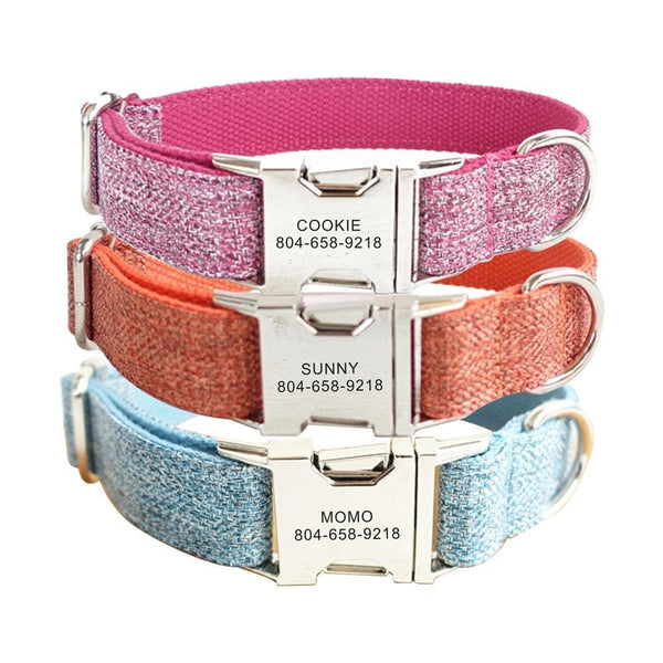 Load image into Gallery viewer, Tweed Blush - Personalised Collar
