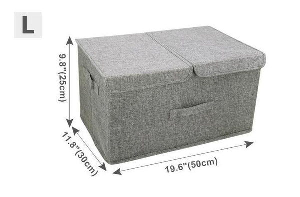 Load image into Gallery viewer, large dual compartment pet toy storage box personalised with name size