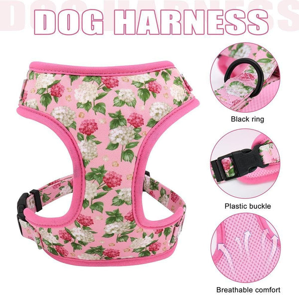 Load image into Gallery viewer, floral dog harness