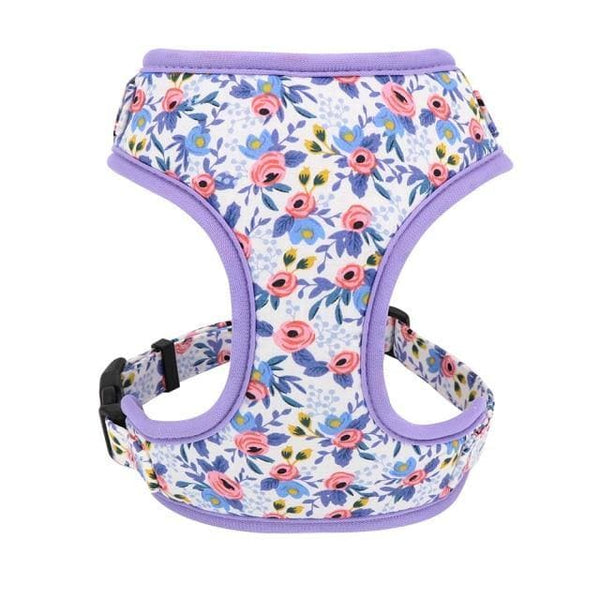 Load image into Gallery viewer, floral dog harness purple