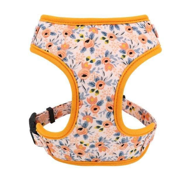 Load image into Gallery viewer, floral dog harness orange