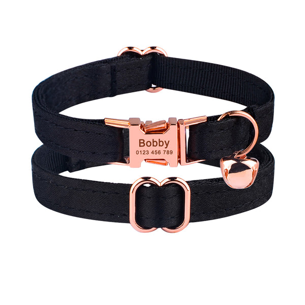 Load image into Gallery viewer, Black Rose - Personalised Cat Collar