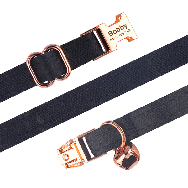 Load image into Gallery viewer, Black Rose - Personalised Cat Collar