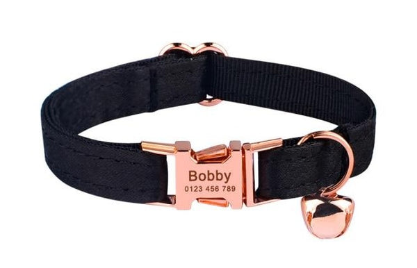 Load image into Gallery viewer, Black Rose - Personalised Cat Collar