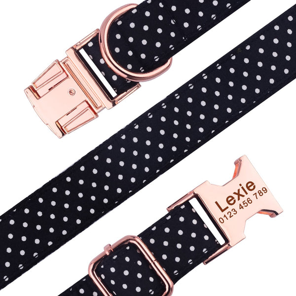 Load image into Gallery viewer, Sunday Best Black Polka - Personalised Collar