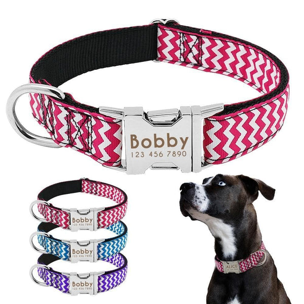 Load image into Gallery viewer, Personalised dog collar with engraving of name and phone number