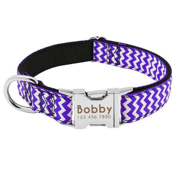 Load image into Gallery viewer, Personalised dog collar with engraving of name and phone number