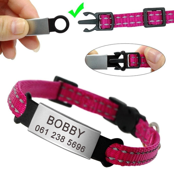 Load image into Gallery viewer, personalised cat collar with engraving