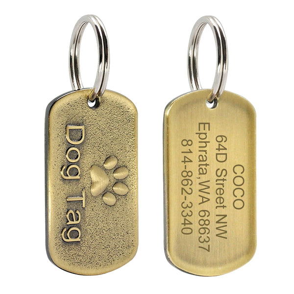 Load image into Gallery viewer, Brushed Pawz Pet Tag - Personalised Engraving
